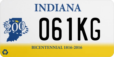 IN license plate 061KG