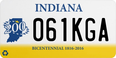 IN license plate 061KGA