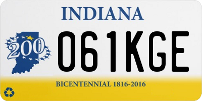 IN license plate 061KGE