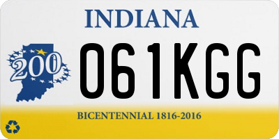 IN license plate 061KGG