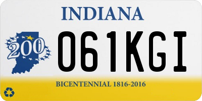 IN license plate 061KGI