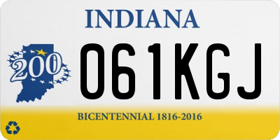 IN license plate 061KGJ
