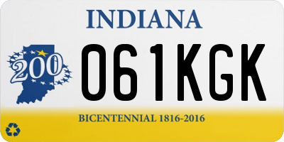 IN license plate 061KGK