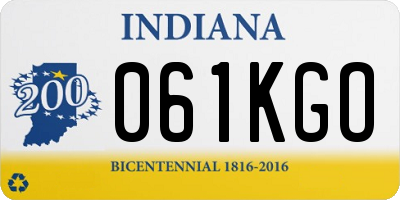 IN license plate 061KGO