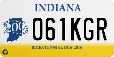 IN license plate 061KGR