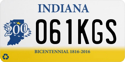 IN license plate 061KGS