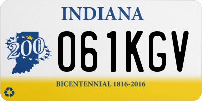 IN license plate 061KGV