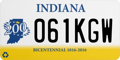IN license plate 061KGW