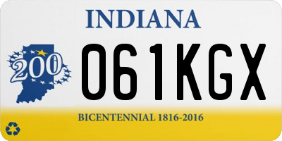 IN license plate 061KGX