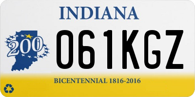 IN license plate 061KGZ