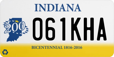 IN license plate 061KHA