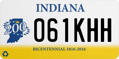IN license plate 061KHH