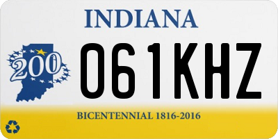 IN license plate 061KHZ