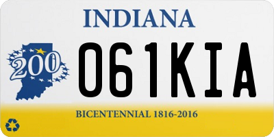 IN license plate 061KIA