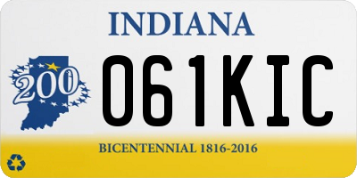 IN license plate 061KIC