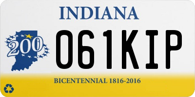 IN license plate 061KIP