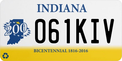IN license plate 061KIV