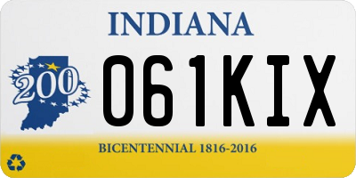 IN license plate 061KIX
