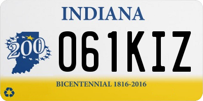 IN license plate 061KIZ