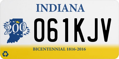 IN license plate 061KJV