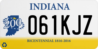 IN license plate 061KJZ