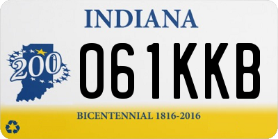 IN license plate 061KKB