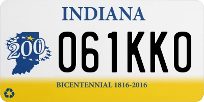 IN license plate 061KKO