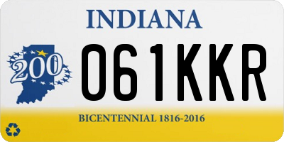 IN license plate 061KKR