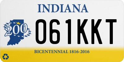 IN license plate 061KKT