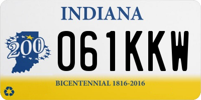 IN license plate 061KKW