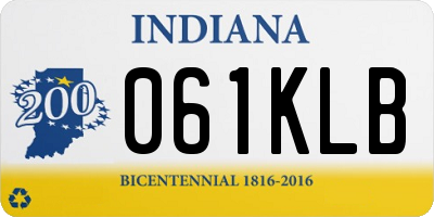 IN license plate 061KLB