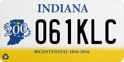 IN license plate 061KLC