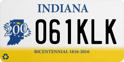 IN license plate 061KLK