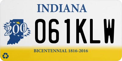IN license plate 061KLW