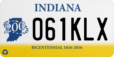 IN license plate 061KLX