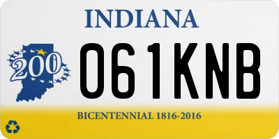 IN license plate 061KNB