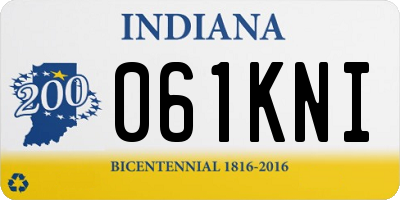 IN license plate 061KNI