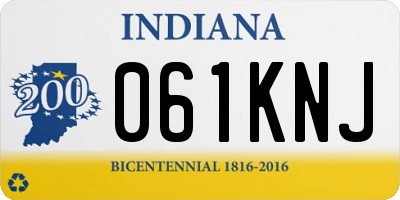 IN license plate 061KNJ