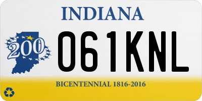 IN license plate 061KNL