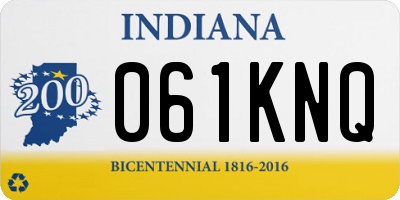 IN license plate 061KNQ
