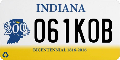 IN license plate 061KOB