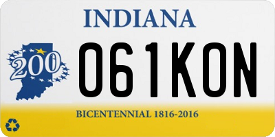 IN license plate 061KON