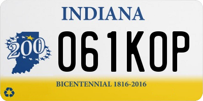 IN license plate 061KOP