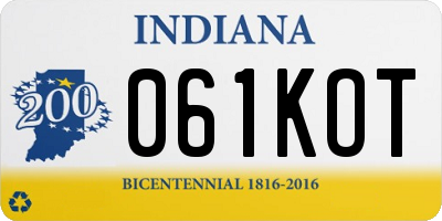 IN license plate 061KOT