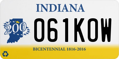 IN license plate 061KOW