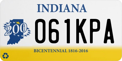 IN license plate 061KPA
