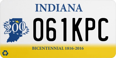 IN license plate 061KPC
