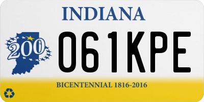 IN license plate 061KPE