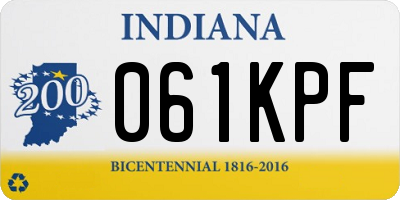 IN license plate 061KPF