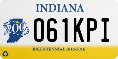 IN license plate 061KPI